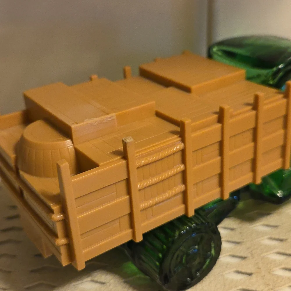Vintage Avon Big Mack Oland After Shave Decanter Bottle Green Truck FULL 6 oz.